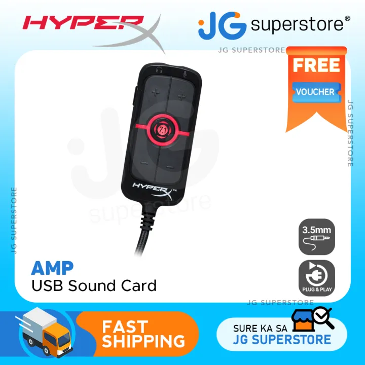 HyperX HX-USCCAMSS-BK Amp USB Sound Card, Virtual 7.1 ...