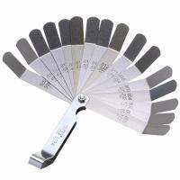 1 PC 16 ใบมีดสูงเมตริก 0.127-0.508 มม. วาล์ว Offset Feeler Gauge