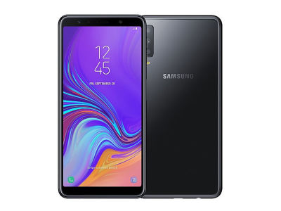 Samsung Galaxy A7 (2018) สมาร์ทโฟน โทรศัพท์ มือถือ หน้าจอ 6 นิ้ว  หน่วยความจำ RAM 4 GB  ROM 64 GB  แบตเตอรี่ 3,300 mAh  กล้องหลัง 24 MP + 8MP + 5MP กล้องหน้า 24MP