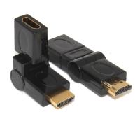 【The-Best】 PlenoryShop HDMI 1.4อะแดปเตอร์ชนิดหมุนมุม HDMI ตัวผู้ไปเป็นหญิง90 180องศา15