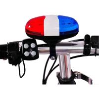 Bicycle Bell 6 LED 4 Tone Horn LED Light Electronic Siren Bicycle Bells for Kids Bike Accessories