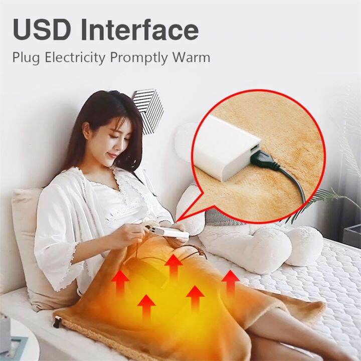 {hot} Usb Charge Electric Blanket Warm Body Blanket Hand Warmer Bag