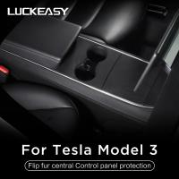 LUCKEASY สำหรับ Tesla Model3 2017-2020อุปกรณ์ตกแต่งภายในรถเปิดเฟอร์การควบคุมกลางที่ปิดแผงรุ่น3รูปแบบ Y ตกแต่ง Pat