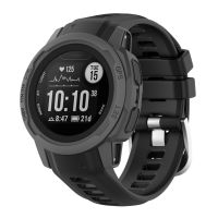 สำหรับสายนาฬิกาข้อมือซิลิโคน Garmin Instinct 2S (สีเขียวเข้ม)