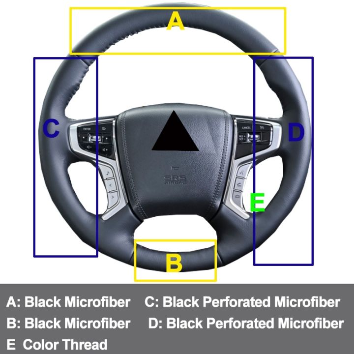 yf-hand-sewing-car-steering-wheel-cover-volant-wrap-for-mitsubishi-pajero-sport-iii-montero-2015-2022-braid-on