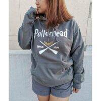 เสื้อแจ็กเก็ตมีฮู้ดแฮร์รี่พอตเตอร์ลาย Potterhead,เสื้อสเวตเตอร์สีเทาห้างสรรพสินค้า Paubos