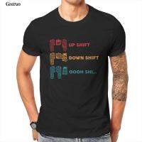 Up Shift Down Shift Oh Sh Shirt Car Pedal Funny Mens Tall T-Shirt Vintage 90S Aesthetic Men Clothing 103149 【Size S-4XL-5XL-6XL】