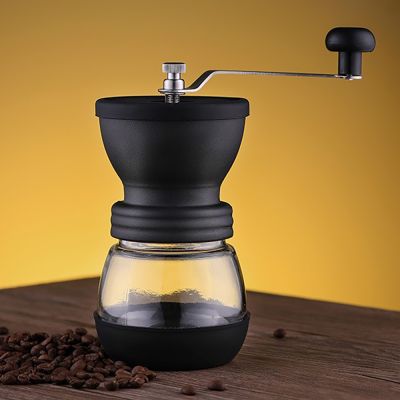 （HOT NEW）หม้อกาแฟแบบพกพาเครื่องชงกาแฟมือ Cranked บ้านเครื่องบดกาแฟเครื่องบดกาแฟต้มนมกาแฟกาต้มน้ำ For1set