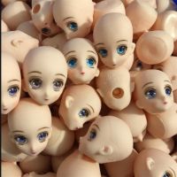 (Popular toys) 30เซนติเมตรตาที่มีสีสันน่ารักตุ๊กตาหัวโล้นอะนิเมะการ์ตูนออกแบบ BJD ผิวขาวไม่มีผมเจ้าหญิงหัวสำหรับการแต่งหน้าปฏิบัติ