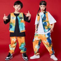 [COD] Western-style childrens hip-hop boys trendy children hiphop tooling vest girls dance summer costumes