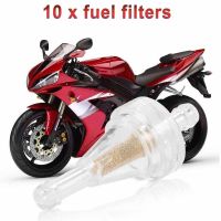 ​10pcs 1/4 quot; Motorcycle Inline Gas Fuel Filter for Dirt Bike ATV UTV Snowmobile