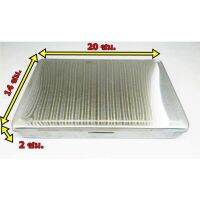 KON กล่องใส่พระ   กล่องสแตนเลส โมเดล 3 กล่องใสเครื่องประดับ/ /กล่องใส่เหรียญ/กล่องใส่ดินสอ ขนาด 20 x 14 x 2.0 ซม. (ส กล่องใส่ของ  กล่องพระ
