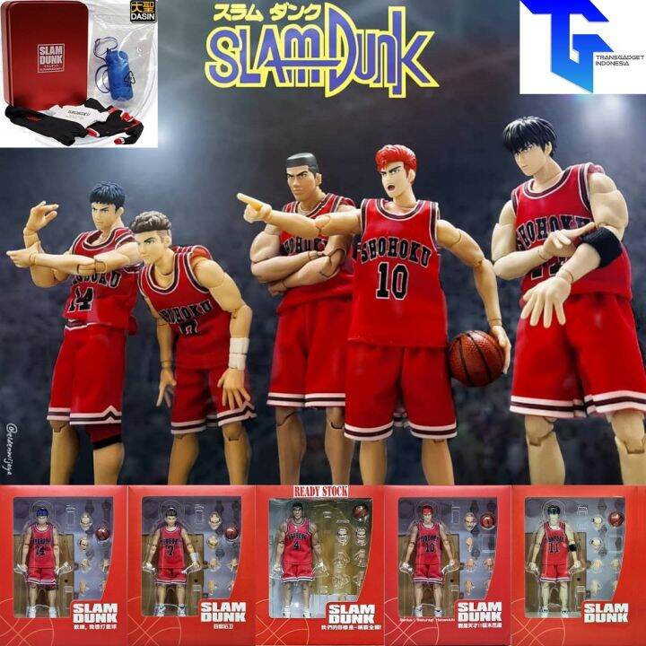 Dasin Slam Dunk Model - Team Shohoku RED Jersey - Sakuragi - Rukawa ...