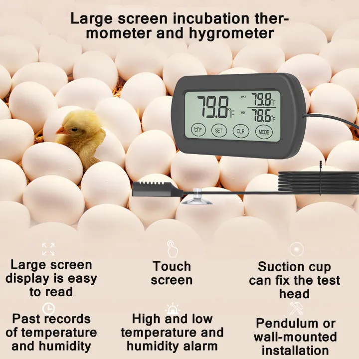 Lemonbest Digital Egg Incubator Thermometer Hygrometer 050 Degrees