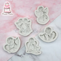 New Arrival 5PcsSet Angel Design Silicone Cake Mold Fondant Cake Decorating Tool Kitchen Dessert Tool Baking Supplies