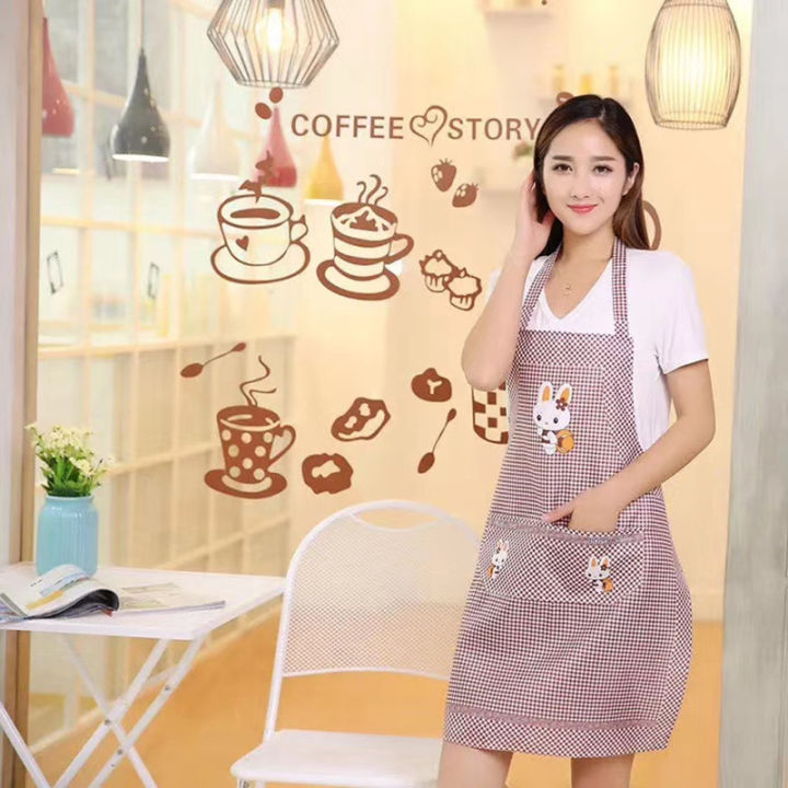 quality-kitchen-apparel-fashionable-apron-design-hanging-neck-kitchen-apron-cute-cartoon-apron-adult-waist-apron