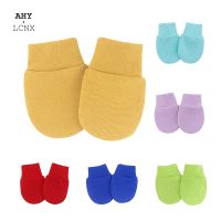 Multicolor Anti Scratching baby Gloves for Newborn Protection Face Scratch Pure cotton solid color newborn Mittens accessories