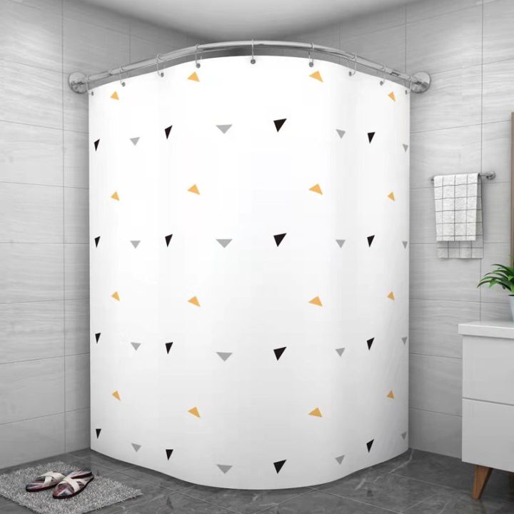 bathroom-shower-curtain-water-repellent-cloth-bath-bathroom-curtain-punch-free-curved-rod-hanging-curtain-door-curta
