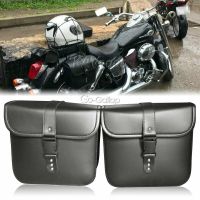 Universal Motorcycle Saddle Bags Side Storage Luggage Tool Bag For Yamaha V-Star XVS 250 650 950 1100 1300 Custom Silverado