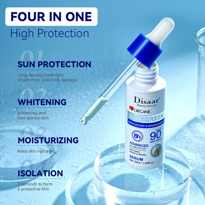 ส่งเร็ว-เซรั่มกันแดด-dissar-sunscreen-serum-spf-90-pa-หน้าไม่วอก-ซึมไว-ไม่มัน-ปกป้องจากรังสี-uva-amp-uvb