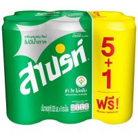 Free delivery Promotion Sprite Sugar Free Carbonated Drink Lemon Lime Flavour 325ml. Pack 5 Free 1 Cash on delivery เก็บเงินปลายทาง