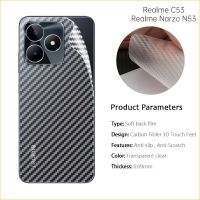 ฟิล์มคาร์บอนไฟเบอร์แบบนิ่มสำหรับ Realme C53 5G NFC 2023ด้าน RealmeC53ปกป้องหน้าจอสำหรับ C 53 Narzo สติกเกอร์ N53 NarzoN53และ C53NFC ป้องกันรอยขีดข่วนฟิล์มใส