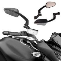 Universal Carbon Fiber Look Housing Motorcycle Rear View Side Mirrors 8mm 10mm For Cafe Racer Honda Yamha Suzuki Scooter