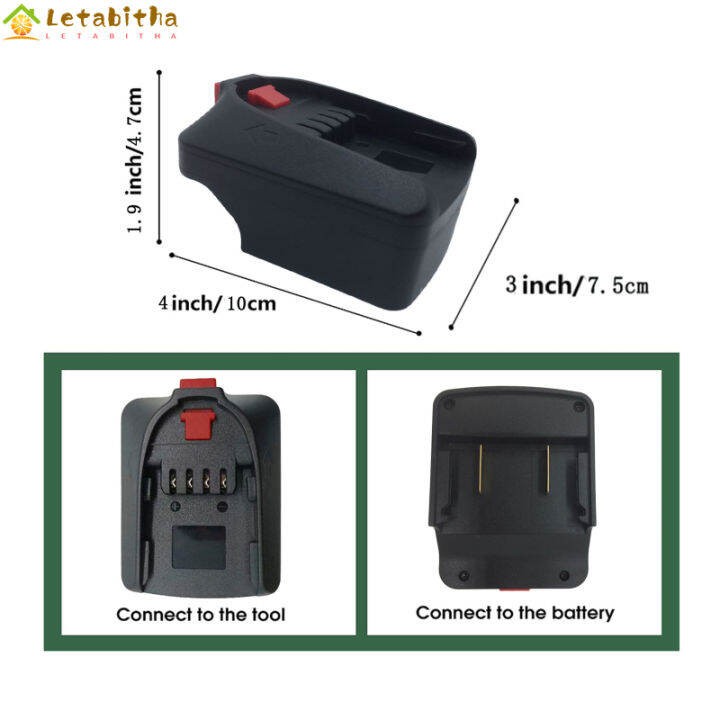 letabitha-อะแดปเตอร์แบตเตอรี่ใช้ได้กับ-hitachi-18v-แบบราบ-7pin-เพื่อรองรับแบตเตอรี่ลิเธียม-bosch-18v-pba