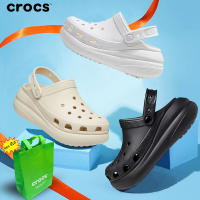 ของแท้ 100% CROCS รองเท้าแตะ Classic Crush Clog รองเท้าชายหาด รองเท้าหัวโต รองเท้าแตะลำลอง รองเท้าผู้ใหญ่