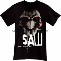 Cool Casual Men Saw Jigsaw Horror Thriller Movie Short Printing Machine O-Neck T Shirts 2023 High quality Brand T shirt Casual Short sleeve O-neck Fashion Printed 100% Cotton summ  S0A6