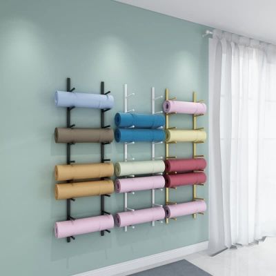 [COD] Wall hanging baseball bat storage yoga mat display fitness equipment multi-layer fabric