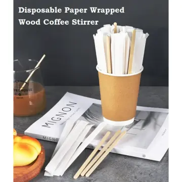 50/100pcs Disposable Stir Sticks Natural Wooden Tea Coffee Stirrers Shop  Cafe Supplies Dinerware Sets Kitchen