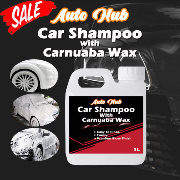 Auto Hub Car Shampoo With Carnuaba Wax For Car And Motorcycle 1liter 