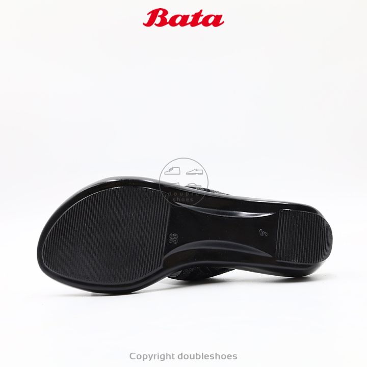 bata-รองเท้าแตะผู้หญิง-แบบสวม-ยกพื้น-สีดำ-สีเบจ-ไซส์-3-7-36-40-รุ่น-661-6377-661-8377