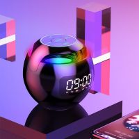 AI Smart Bluetooth Speaker Home Room Decora Alarm Clock With LED Display FM Radio Colorful Light TF Card MP3 Player Table Clock