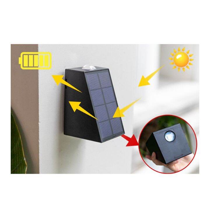 3pcs-solar-lamp-outdoor-waterproof-solar-stair-lights-garden-villa-courtyard-porch-landscape-decorative-lamp-up-down-luminous-wall-washer-lights