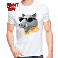 Cotton Cool Wild Boar Tshirt Cotton Crew Neck Shirts Tops Plus Size Casual Tees Cool Cotton Tees New Men Funny T-Shirt