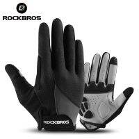 แผ่นถุงมือขี่จักรยาน ROCKBROS Yuanmukan28282298มอเตอร์ไซค์นิ้วยาวสำหรับถุงมือสัมผัสหน้าจอ MTB