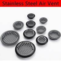 ♗♀ 4pcs Dia.30mm/35mm/40mm/42mm/65mm Black Cabinet Air Vent Duct Grill Louver Mesh Hole Stainless Steel Flat surface Convex surface