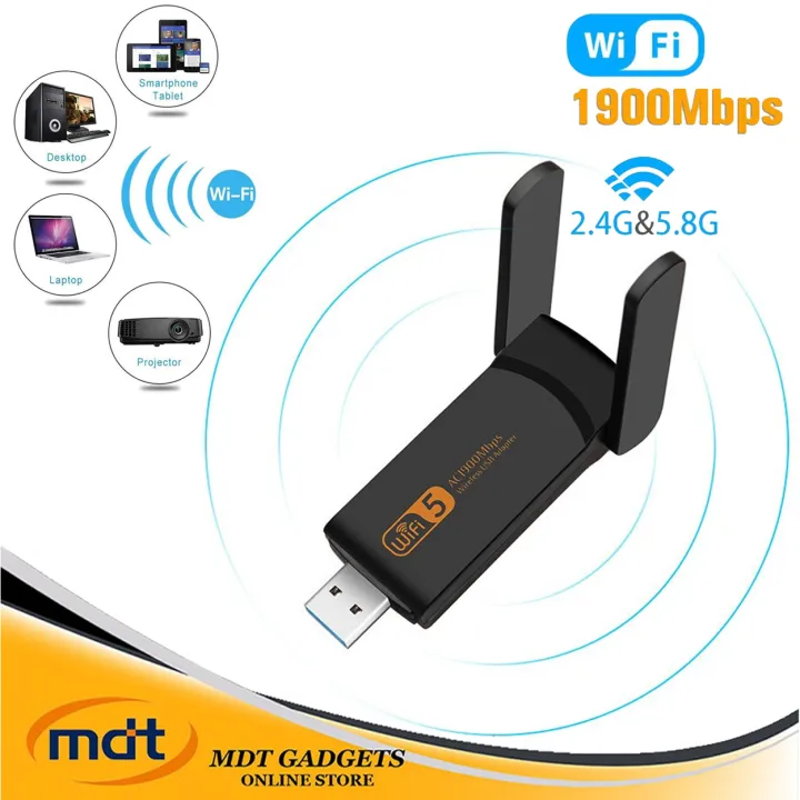 Gelijk spel reputatie Dual Band USB3.0 1900Mbps Wifi Adapter Dongle Gigabit Ethernet 2.4GHz 5GHz  RTL8814 Wi-fi Receiver Wireless Network Card | Lazada PH