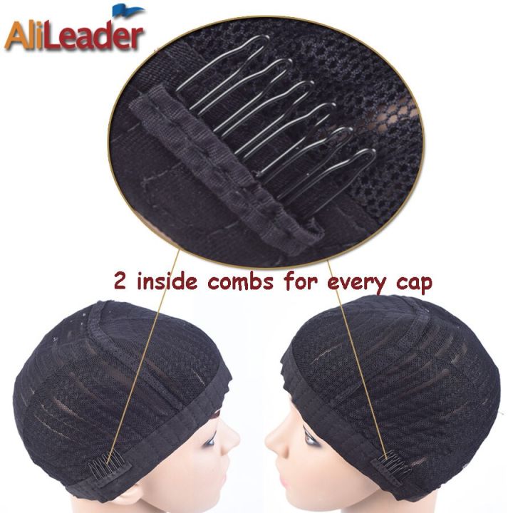 alileader-หมวกแก๊ปสำหรับทำวิกผมถักแบบแอฟริกันหมวกแก๊ปวิกผมถักทอสำหรับถักเปีย