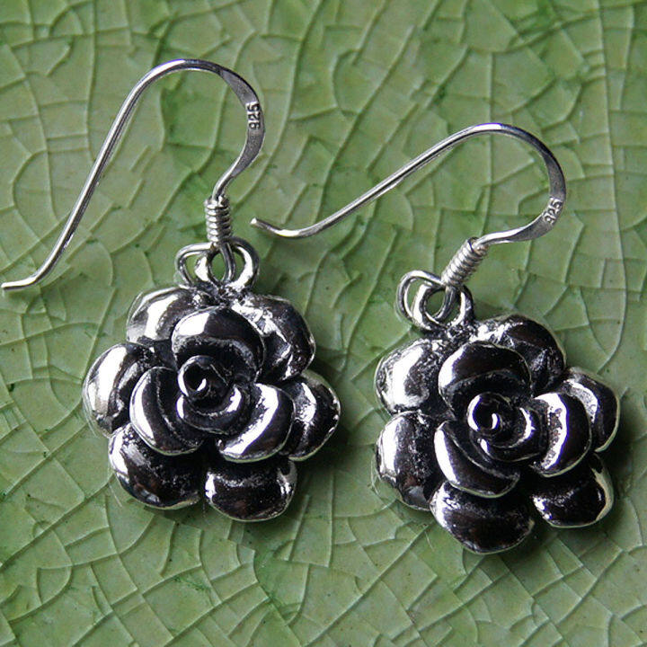 thai-flower-earrings-925-sterling-silvebeautiful-ไทย-น่ารักทำจากมึอลวดลายไทยตำหูเงินสเตอรลิงซิลเวอรสวยของฝากที่มีคุณค่า