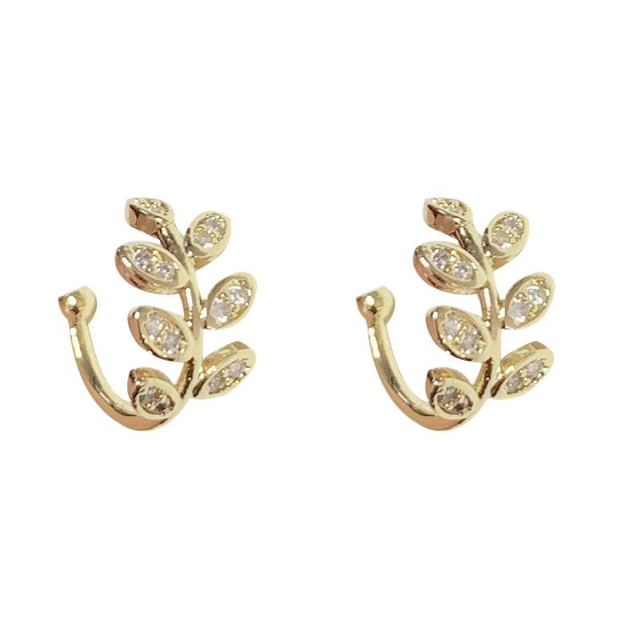 yf-fashion-new-crystal-leaf-clip-earrings-for-women-gold-color-exquisite-without-piercing-ear-cuff-2021-korean-trendy-jewerly-gifts