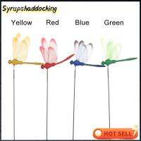 SYRUPSHADDOCKING 5/10PCS ความคิดสร้างสรรค์ ลาน เครื่องประดับสนามหญ้า ด้วย Stem แมลงปอประดิษฐ์ ผีเสื้อจำลอง แท่งบาง