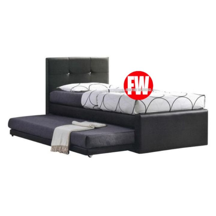 2in1 Single Bed Frame With Single Pull Out Bed/ Add on Mattress ...