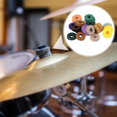 【Worth-Buy】 20 Pc กลองที่มีสีสันชุด Cymbal Felt Pads Percussion อุปกรณ์เสริมชุด Pad ป้องกันสำหรับชั้นวางชิ้น Felt Cymbals