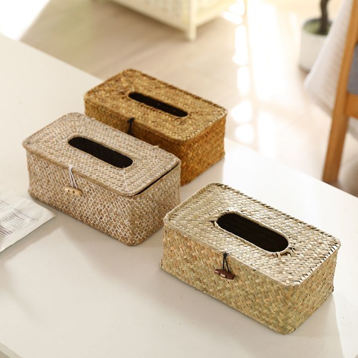 straw-tissue-box-home-restaurant-living-room-seagrass-creative-napkin-pumping-paper