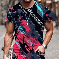 ✙ Mens Racing Suit Pattern T-Shirt Loose Oversized Casual Wear Comfortable And Interesting Short-Sleeved Fashionable Summer