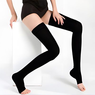 2Pcs Medical Compression Stocking 20-30 mmhg Thigh High Compression Socks for Varicouse Veins Improve Circulation Speed Recovery