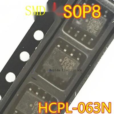 10Pcs ใหม่ Original HCPL-063N Optocoupler Patch SOP8 Optical Isolator ความเร็วสูง Optocoupler HCPL-063